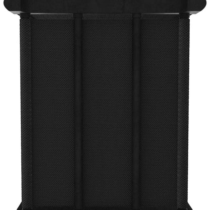 Výstavní Police S 12 Přihrádkami Černá 103 X 30 X 141 Cm Textil Černá