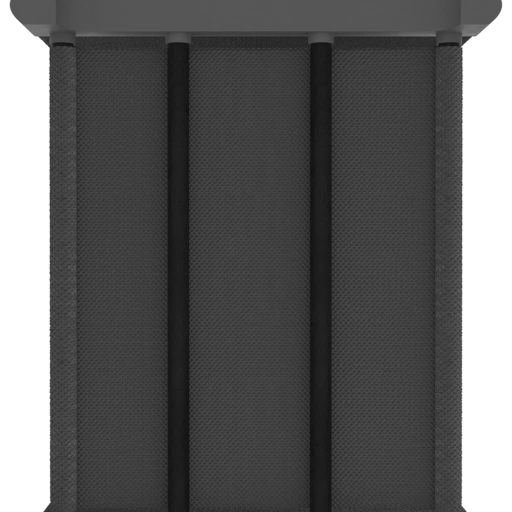 Výstavní Police S 12 Přihrádkami Šedá 103 X 30 X 141 Cm Textil Šedá
