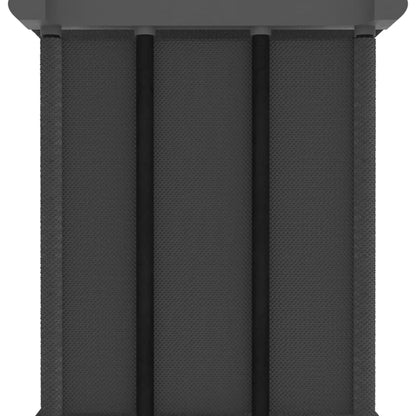 Výstavní Police S 12 Přihrádkami Šedá 103 X 30 X 141 Cm Textil Šedá