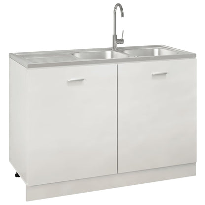 Kuchyňský Dvojitý Dřez Stříbrný 1 200X500X155 Mm Nerezová Ocel