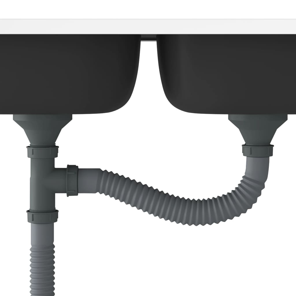 Kuchyňský Dvojitý Dřez Stříbrný 1 200X500X155 Mm Nerezová Ocel