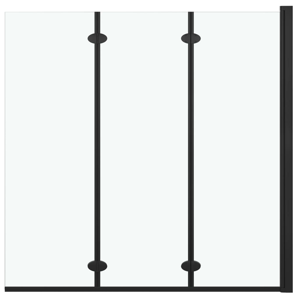 Skládací Sprchový Kout Se 3 Panely Esg 130 X 138 Cm Černý