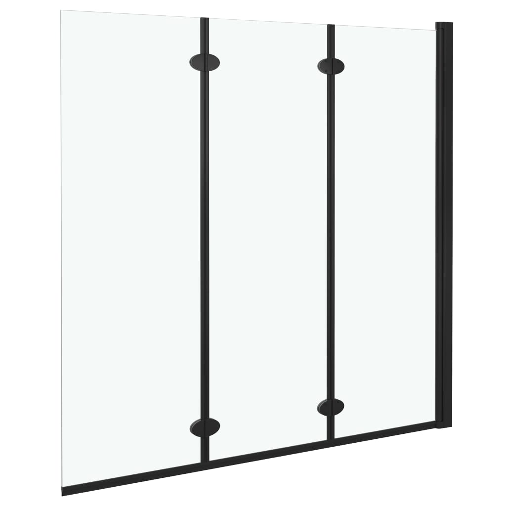 Skládací Sprchový Kout Se 3 Panely Esg 130 X 138 Cm Černý
