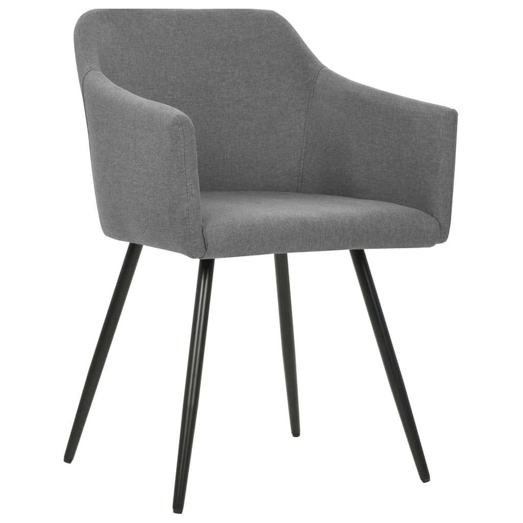 Jídelní Židle 2 Ks Světle Šedé Textil