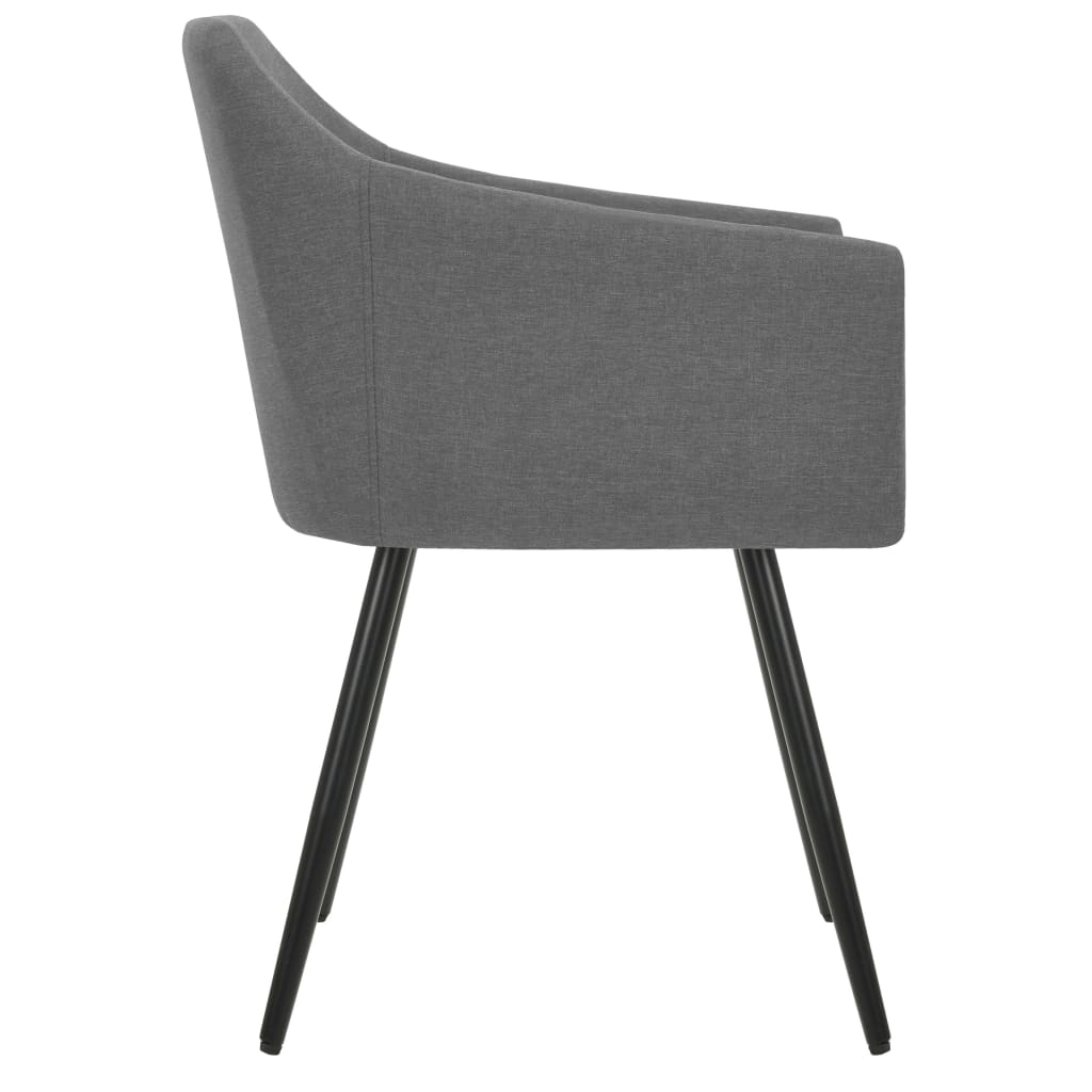 Jídelní Židle 2 Ks Světle Šedé Textil
