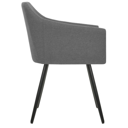 Jídelní Židle 2 Ks Světle Šedé Textil