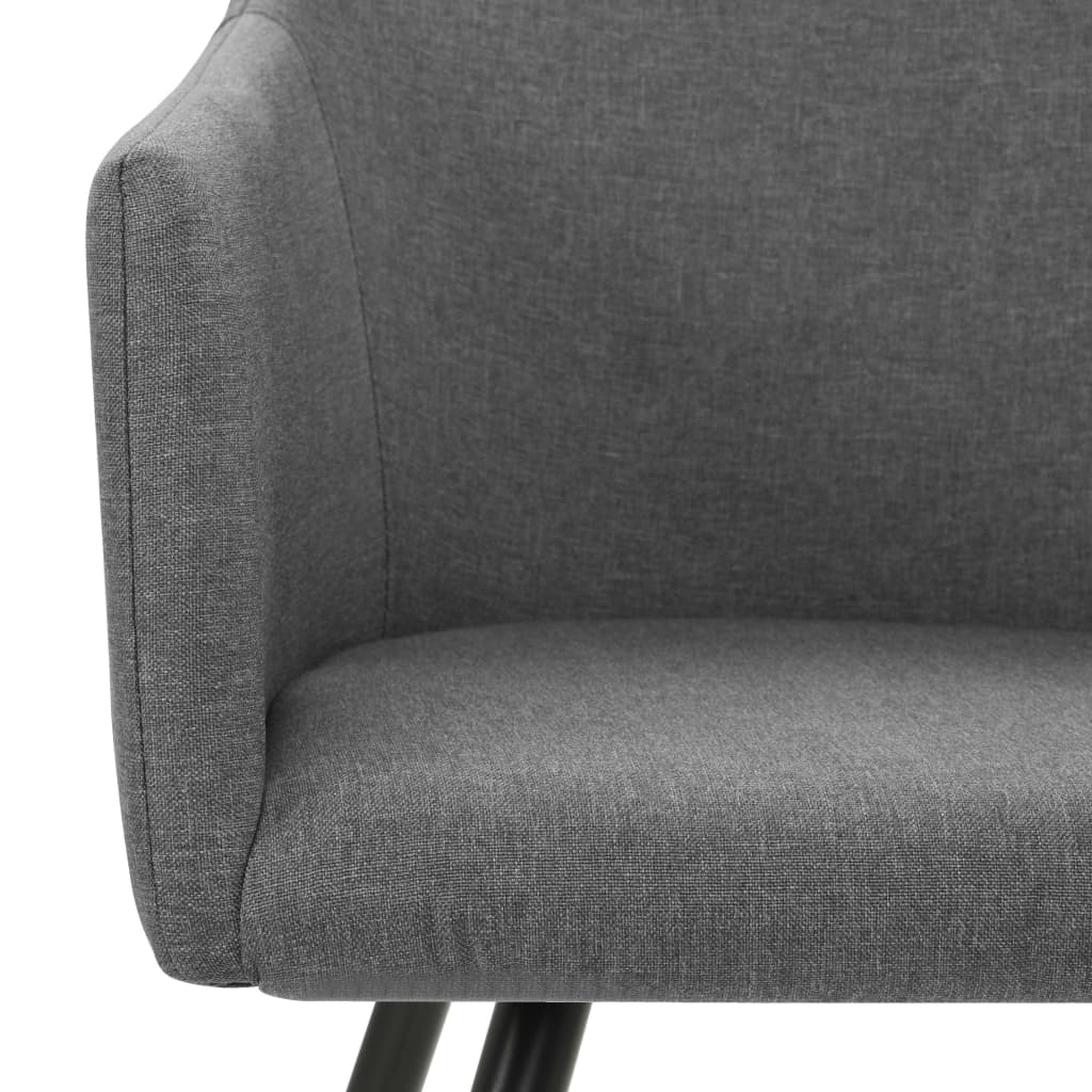 Jídelní Židle 2 Ks Světle Šedé Textil