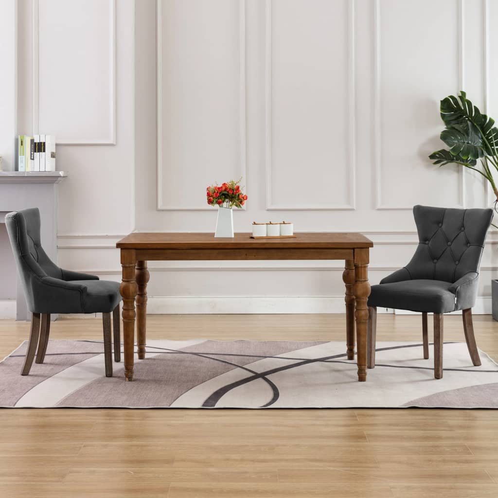 Jídelní Židle 2 Ks Béžové Textil