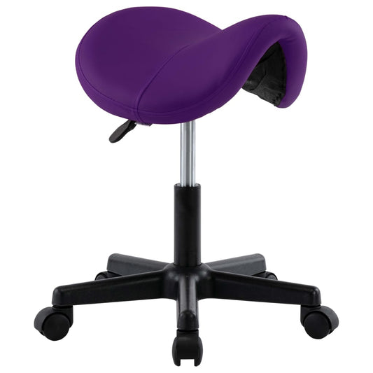 Pracovní stolička fialová umělá kůže