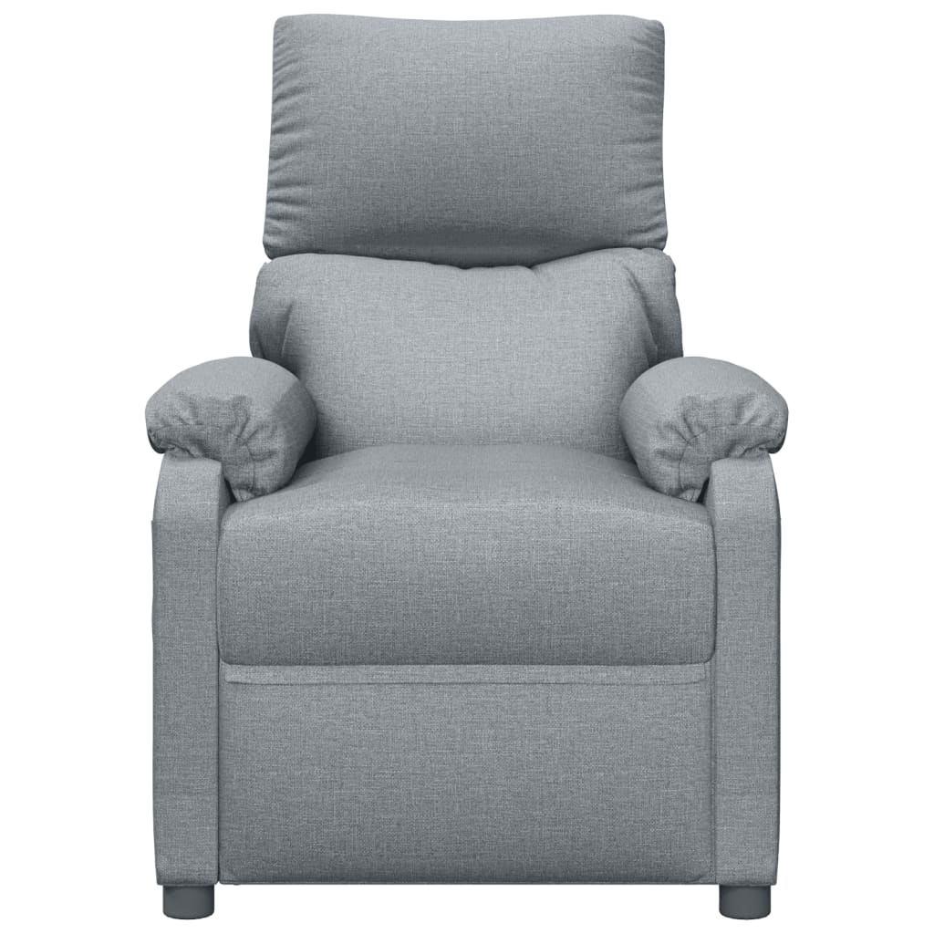 Masážní Křeslo Světle Šedé Textil