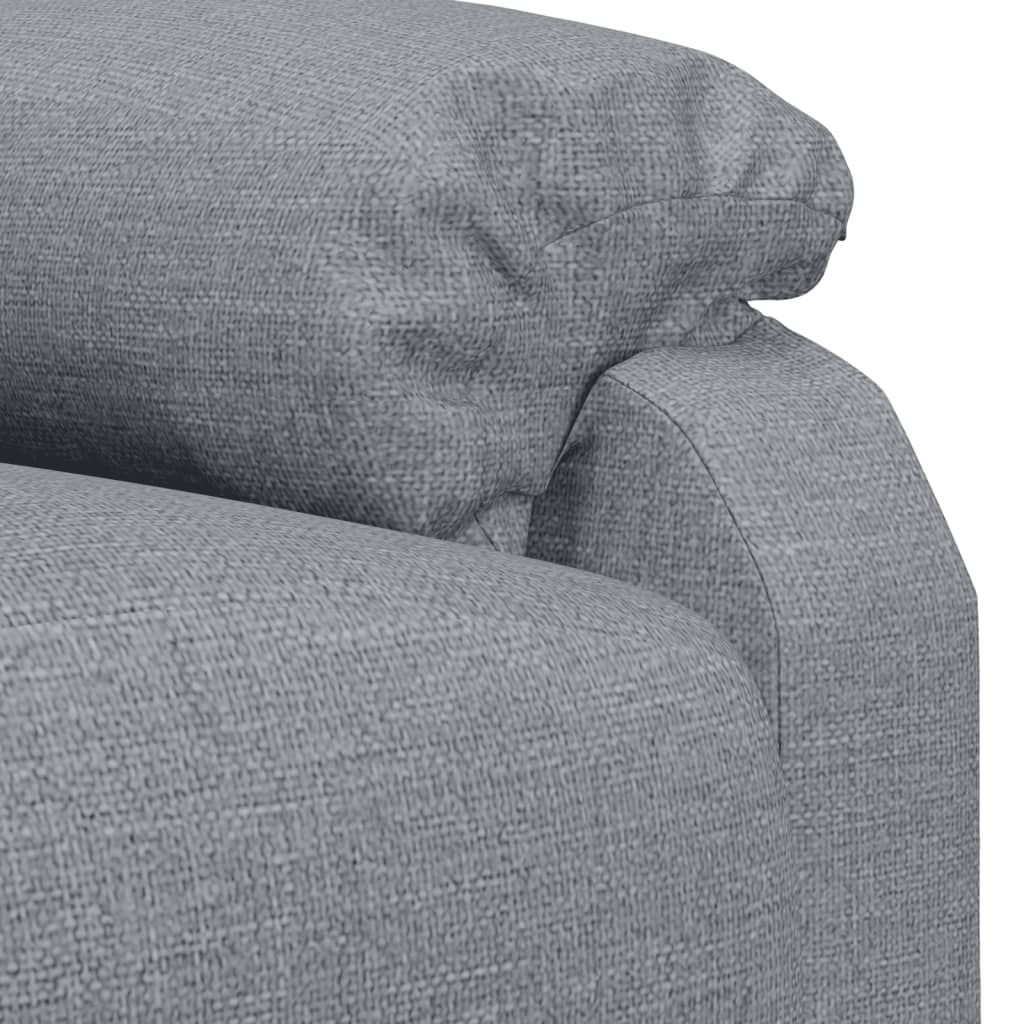 Masážní Křeslo Světle Šedé Textil