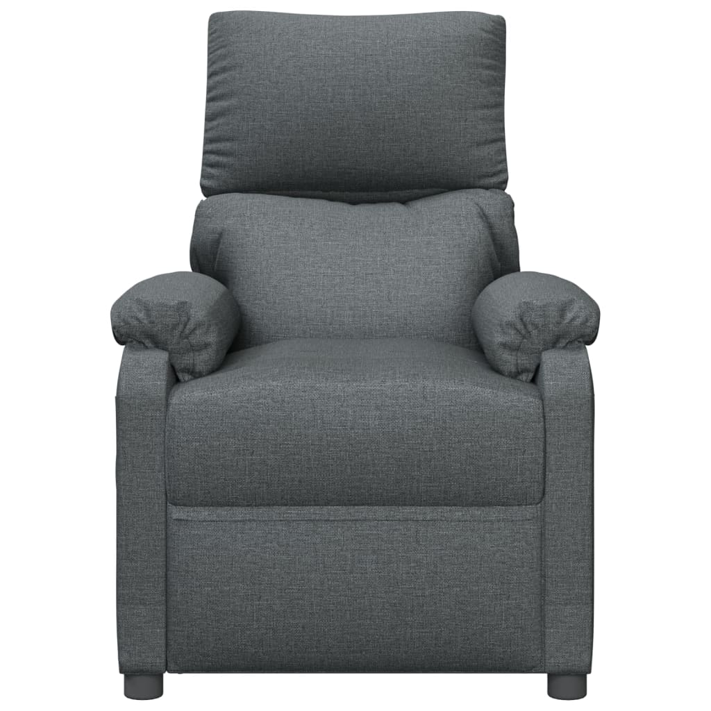 Masážní Křeslo Tmavě Šedé Textil