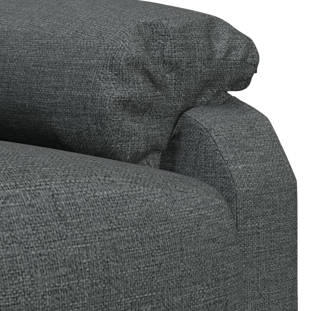 Masážní Křeslo Tmavě Šedé Textil