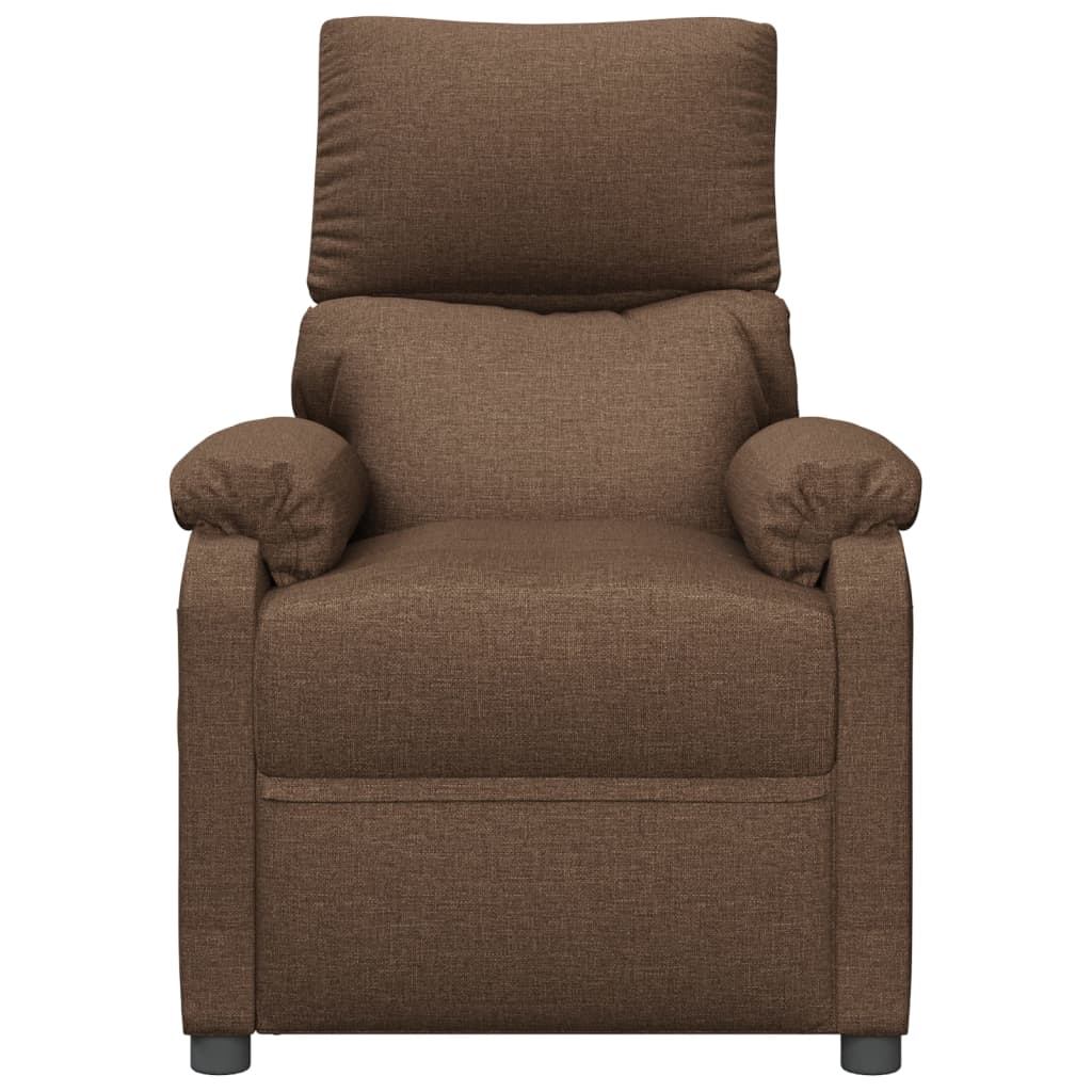 Masážní Křeslo Hnědé Textil