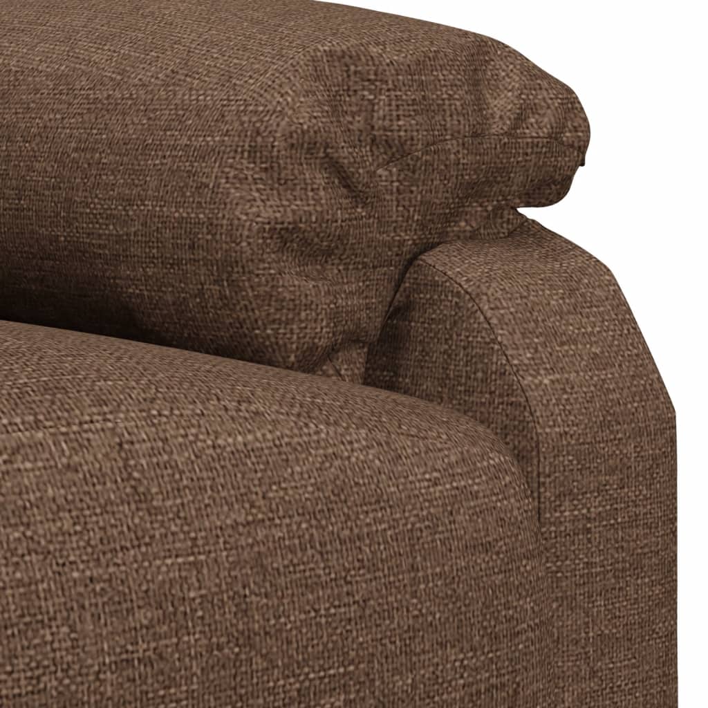 Masážní Křeslo Hnědé Textil