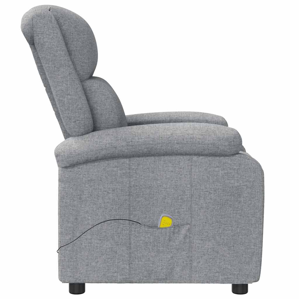Masážní Křeslo Světle Šedé Textil