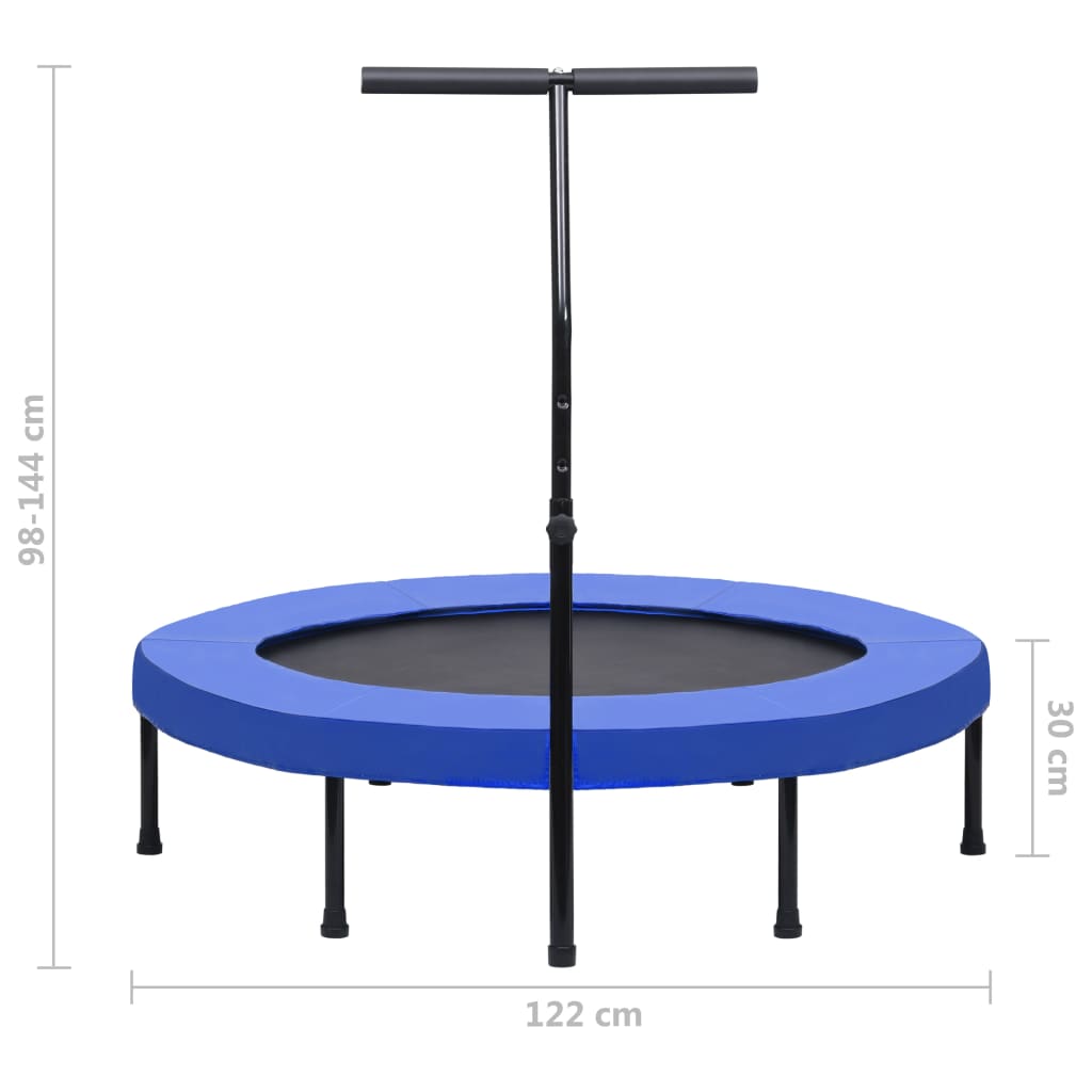 Fitness Trampolína S Rukojetí A Bezpečnostní Podložkou 122 Cm