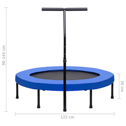 Fitness Trampolína S Rukojetí A Bezpečnostní Podložkou 122 Cm