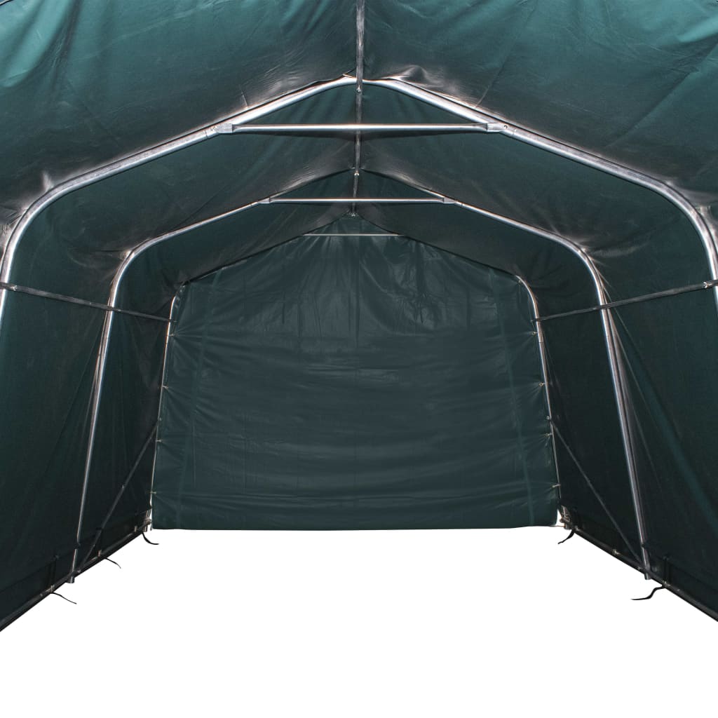 Mobilní Přístřešek Pro Zvířata Pvc 550 G/M² 3,3X4,8M Tm. Zelený