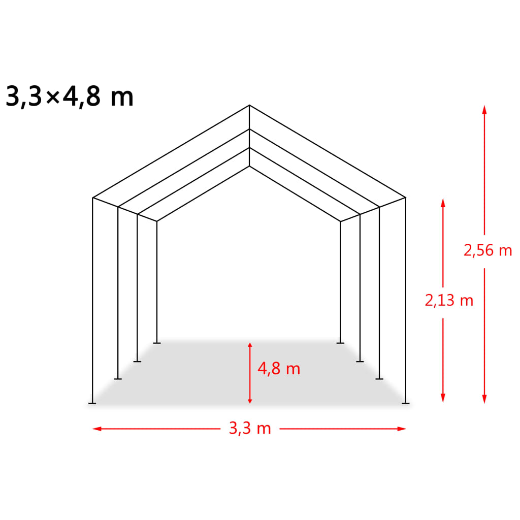 Mobilní Přístřešek Pro Zvířata Pvc 550 G/M² 3,3X4,8M Tm. Zelený