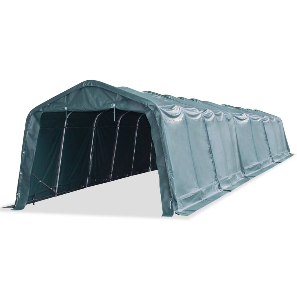 Mobilní Přístřešek Pro Zvířata Pvc 550 G/M² 3,3X4,8M Tm. Zelený