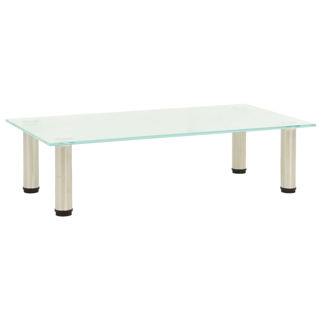 Tv Stolek Mléčný 60 X 35 X 17 Cm Tvrzené Sklo