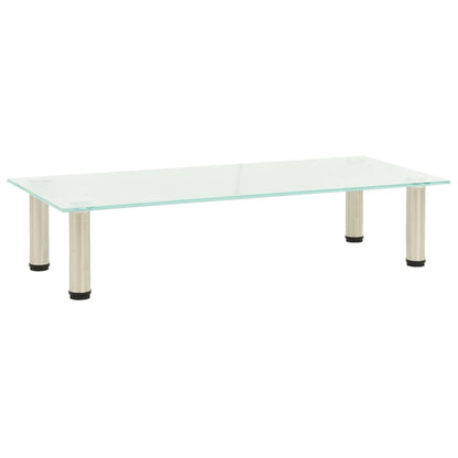 Tv Stolek Mléčný 60 X 35 X 17 Cm Tvrzené Sklo