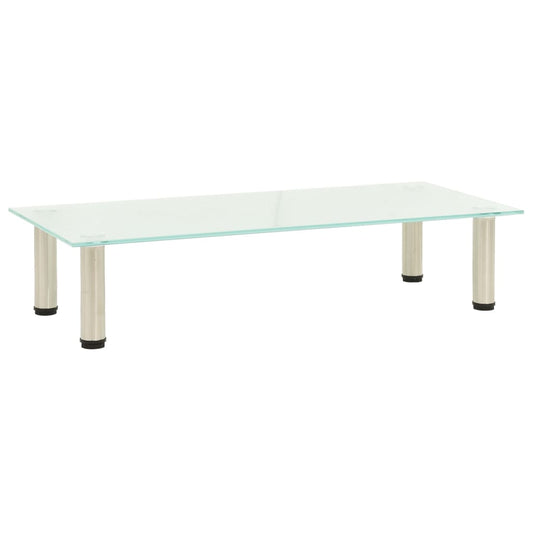 Tv Stolek Mléčný 60 X 35 X 17 Cm Tvrzené Sklo