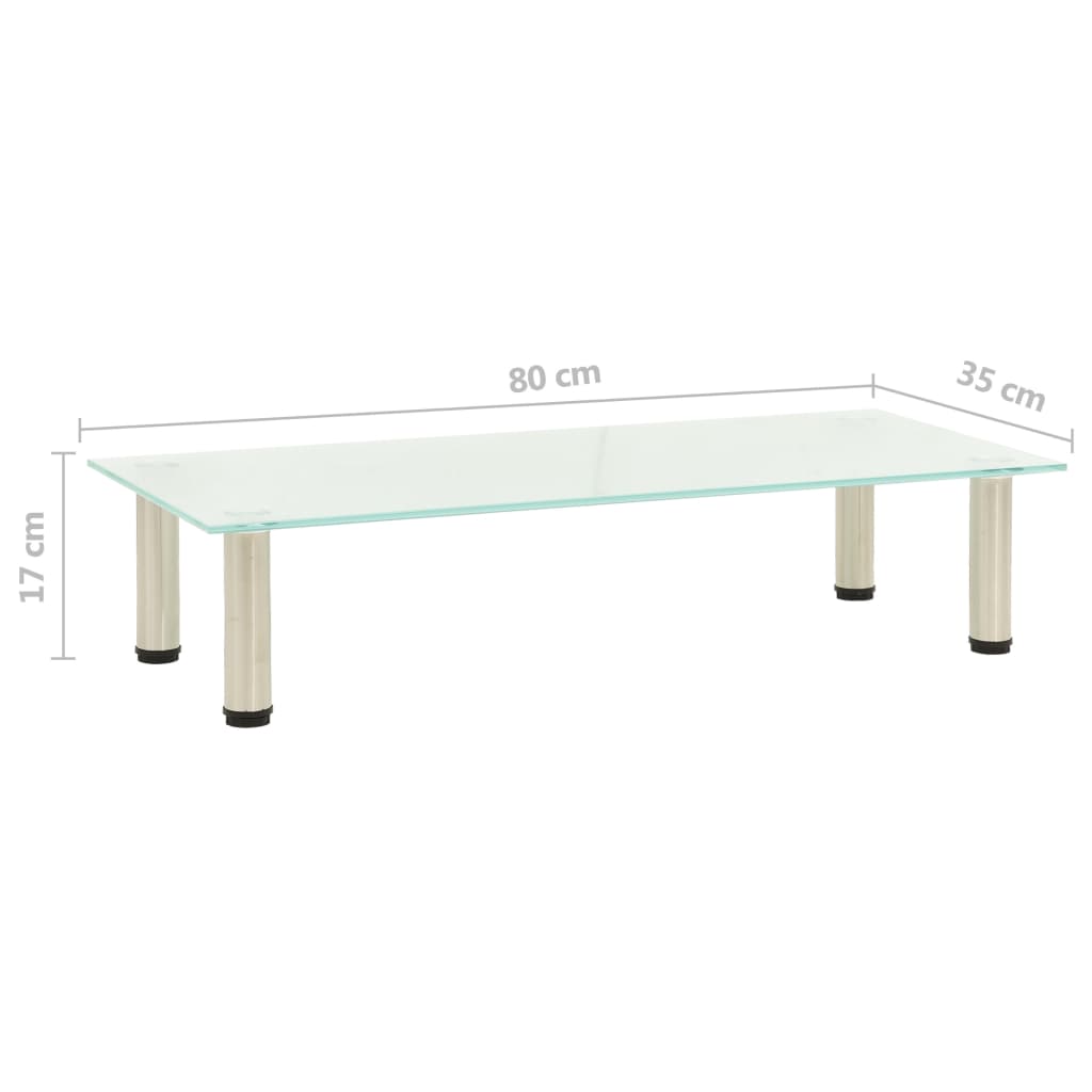 Tv Stolek Mléčný 60 X 35 X 17 Cm Tvrzené Sklo