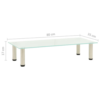 Tv Stolek Mléčný 60 X 35 X 17 Cm Tvrzené Sklo