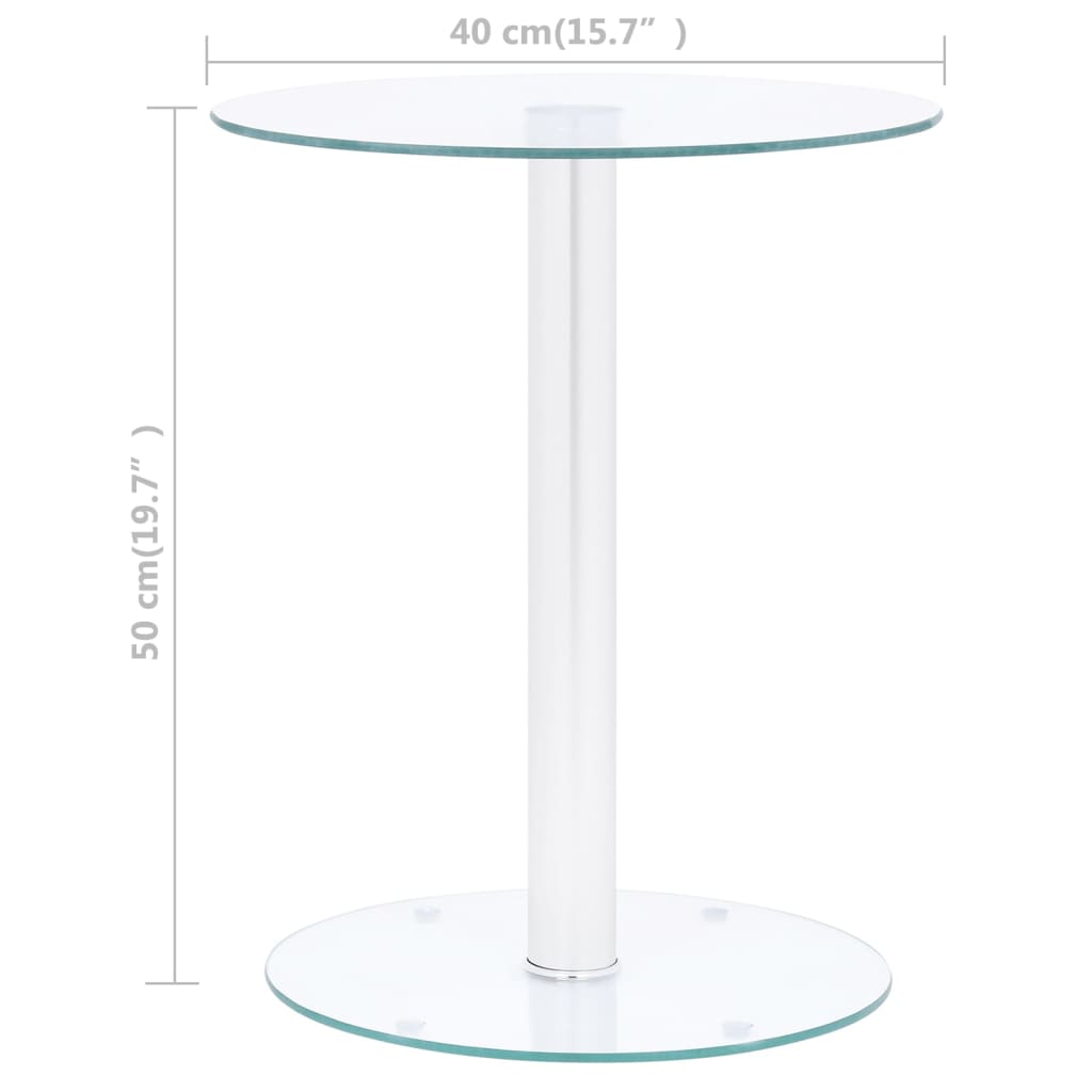 Konferenční Stolek Průhledný 40 Cm Tvrzené Sklo