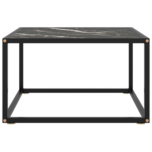 Konferenční Stolek Černý S Černým Mramorovým Sklem