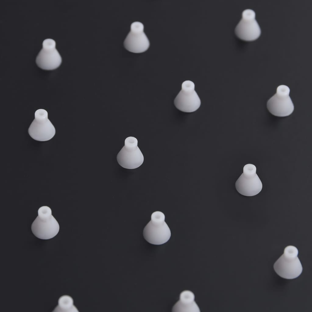 Dešťová Sprchová Hlavice Nerezová Ocel 20 Cm Kulatá Černá Černá