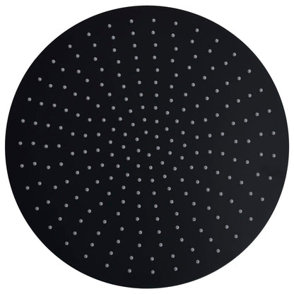 Dešťová Sprchová Hlavice Nerezová Ocel 40 Cm Kulatá Černá