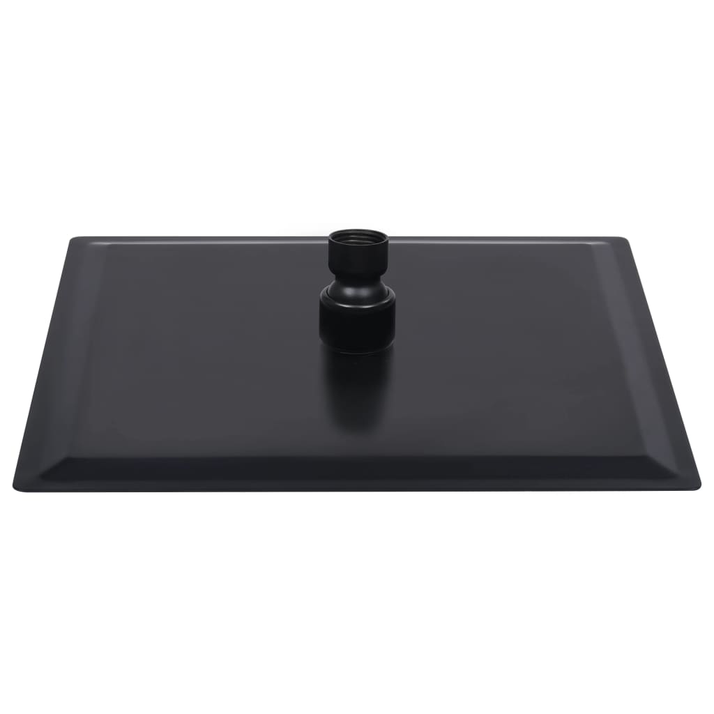 Dešťová Sprchová Hlavice Nerezová Ocel 20X20 Cm Čtvercová Černá
