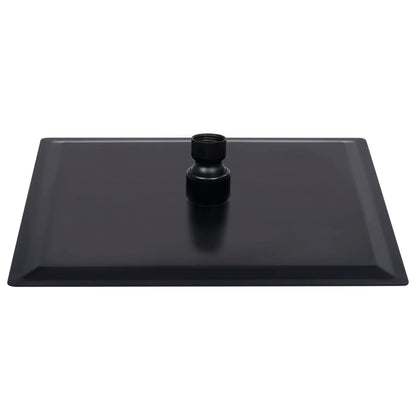Dešťová Sprchová Hlavice Nerezová Ocel 20X20 Cm Čtvercová Černá