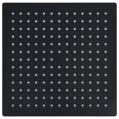 Dešťová Sprchová Hlavice Nerezová Ocel 30X30 Cm Čtvercová Černá