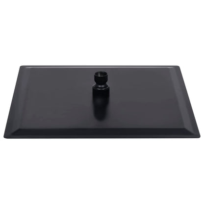 Dešťová Sprchová Hlavice Nerezová Ocel 30X30 Cm Čtvercová Černá
