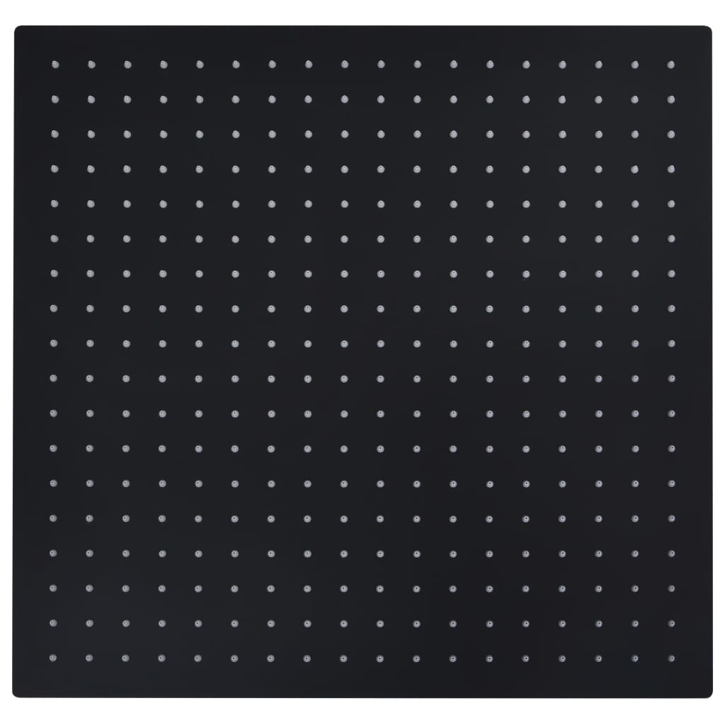 Dešťová Sprchová Hlavice Nerezová Ocel 50X50 Cm Čtvercová Černá