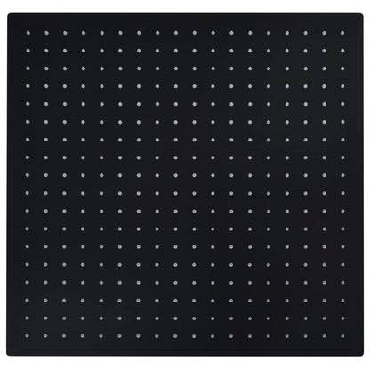 Dešťová Sprchová Hlavice Nerezová Ocel 50X50 Cm Čtvercová Černá