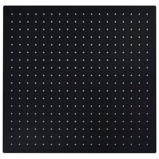 Dešťová Sprchová Hlavice Nerezová Ocel 50X50 Cm Čtvercová Černá