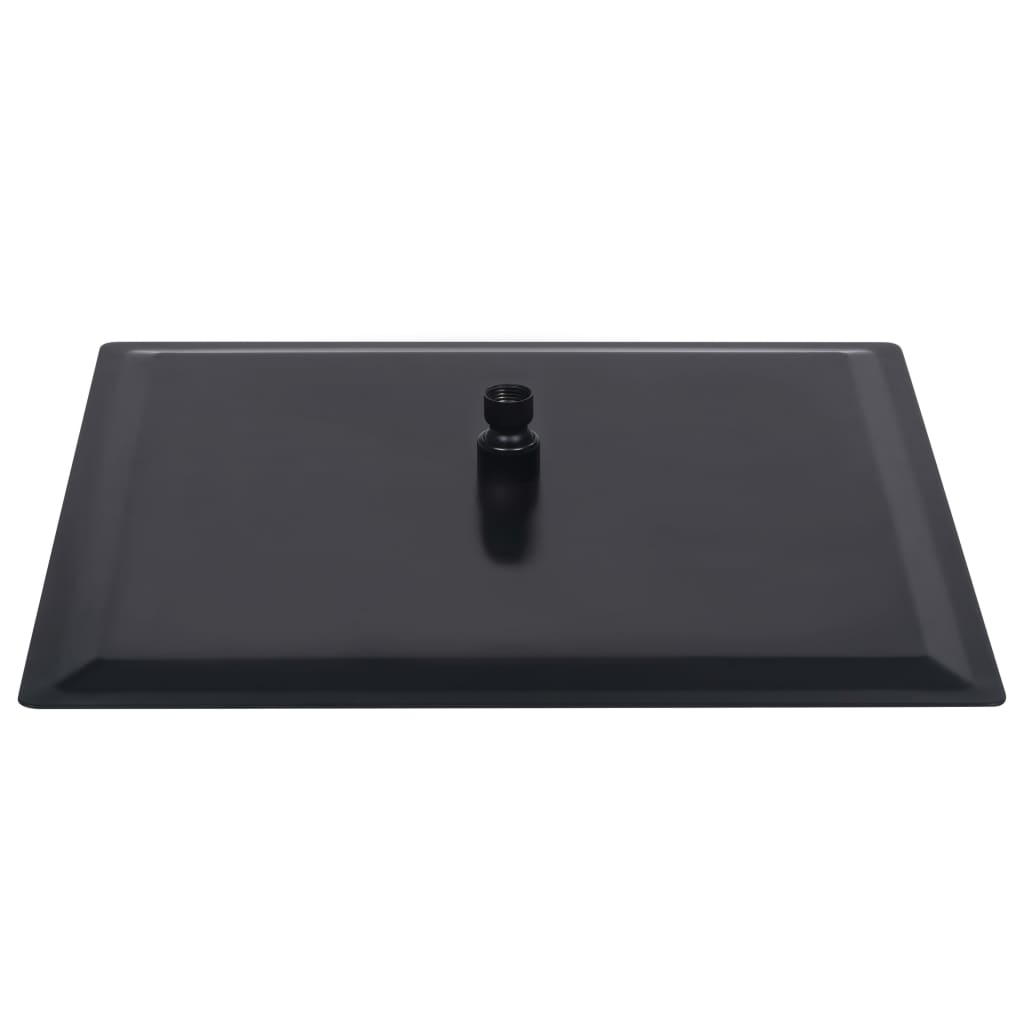 Dešťová Sprchová Hlavice Nerezová Ocel 50X50 Cm Čtvercová Černá
