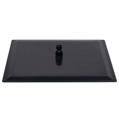 Dešťová Sprchová Hlavice Nerezová Ocel 50X50 Cm Čtvercová Černá