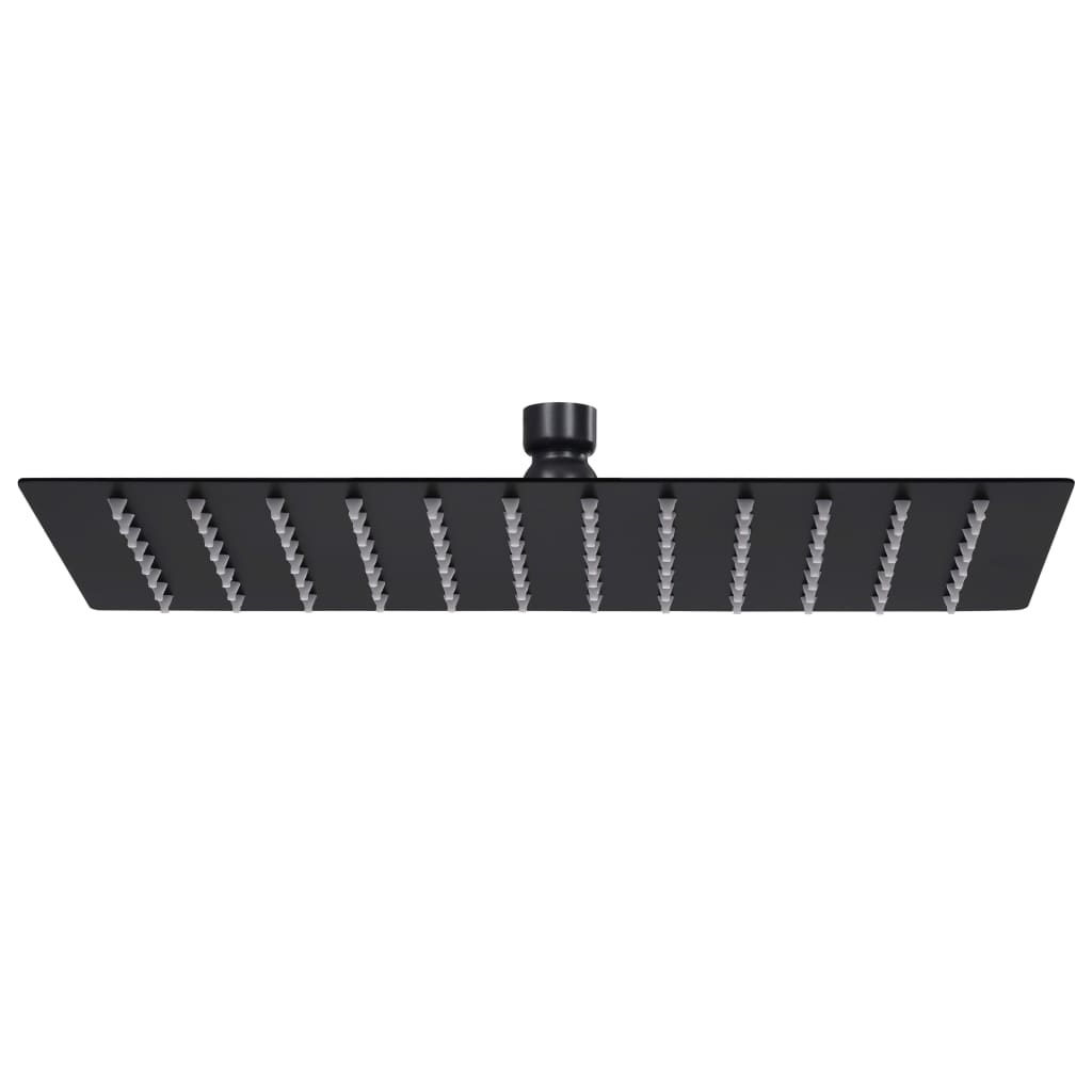 Sprchová Hlavice Nerezová Ocel 30 X 20 Cm Obdélníková Černá