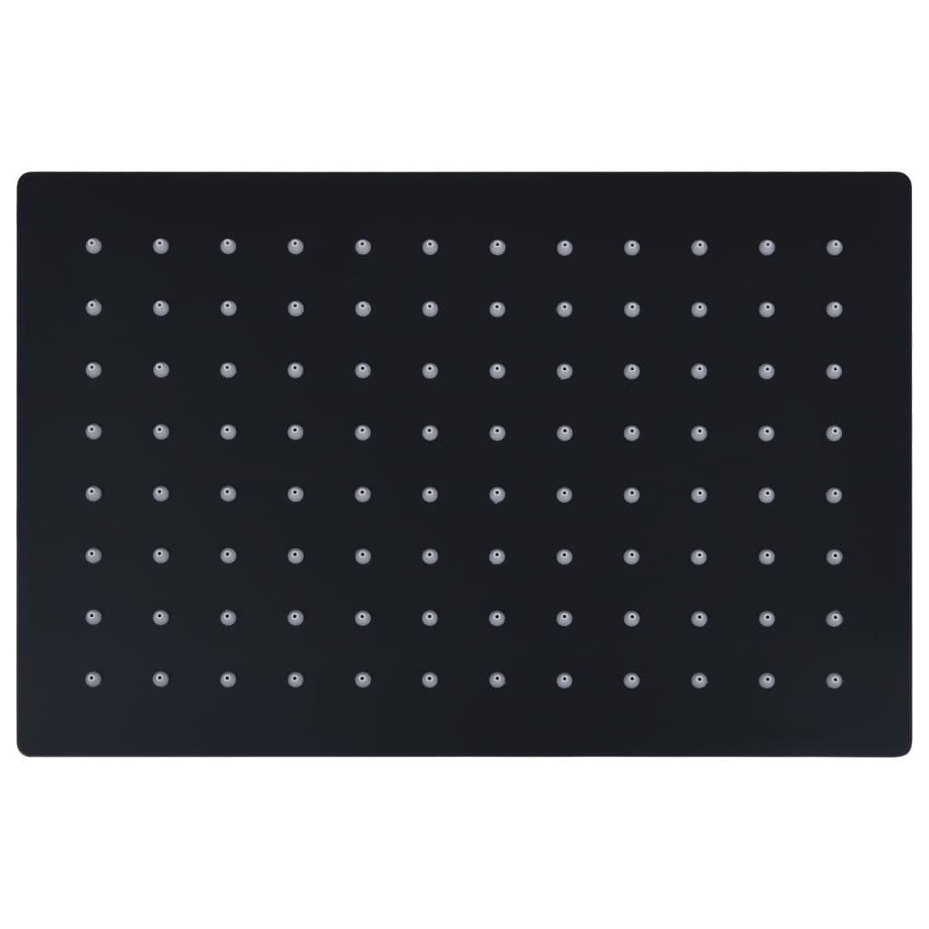 Sprchová Hlavice Nerezová Ocel 30 X 20 Cm Obdélníková Černá