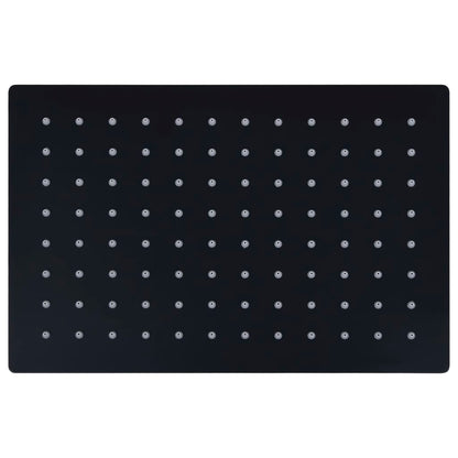 Sprchová Hlavice Nerezová Ocel 30 X 20 Cm Obdélníková Černá