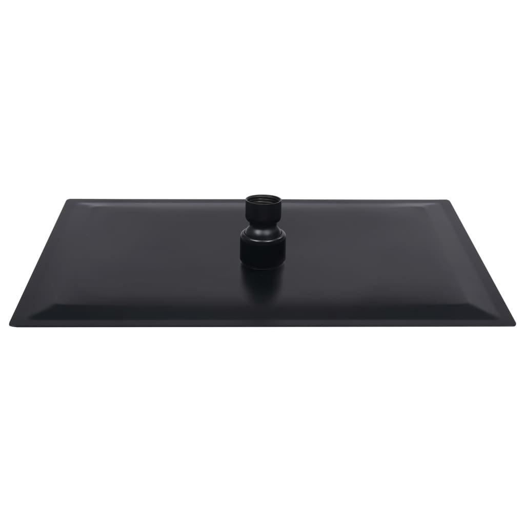 Sprchová Hlavice Nerezová Ocel 30 X 20 Cm Obdélníková Černá