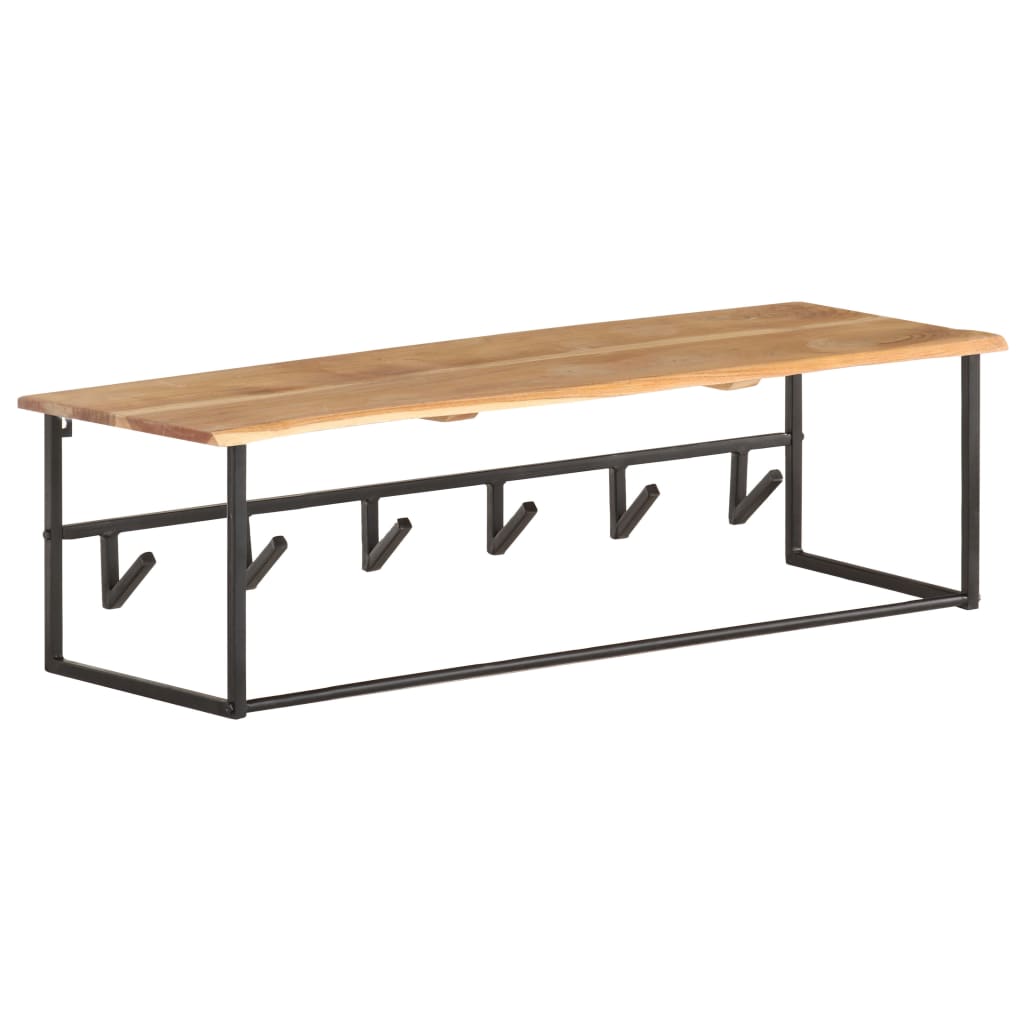 Věšák S Živou Hranou 100 X 34 X 38 Cm Masivní Akáciové Dřevo