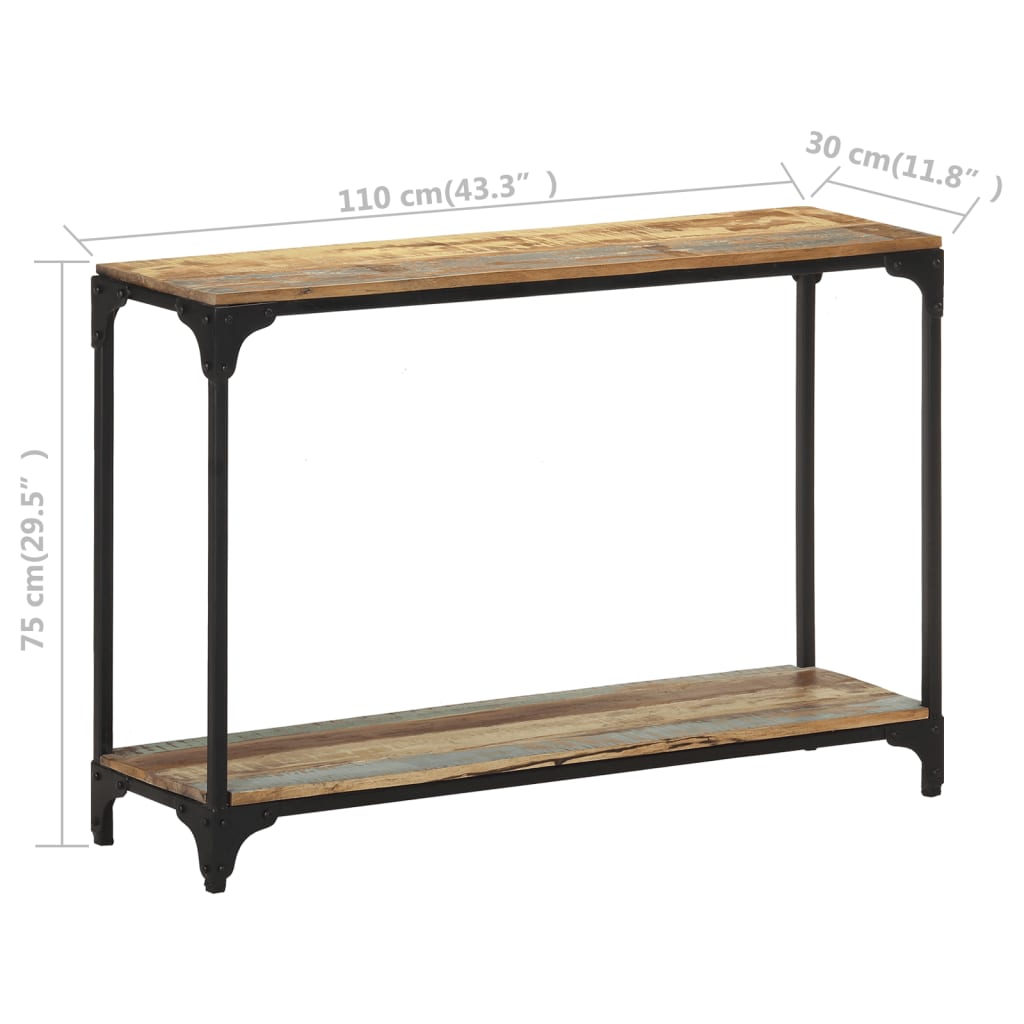 Konzolový Stolek 110 X 30 X 75 Cm Masivní Recyklované Dřevo