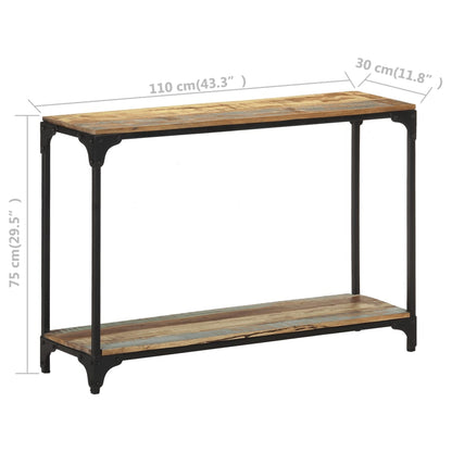 Konzolový Stolek 110 X 30 X 75 Cm Masivní Recyklované Dřevo